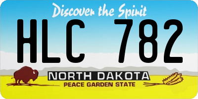 ND license plate HLC782