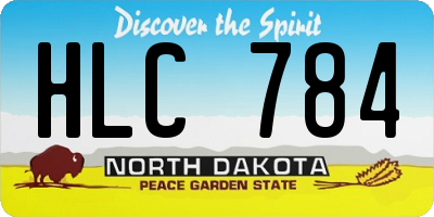 ND license plate HLC784