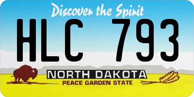 ND license plate HLC793