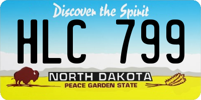 ND license plate HLC799