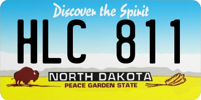 ND license plate HLC811