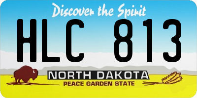 ND license plate HLC813
