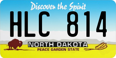 ND license plate HLC814