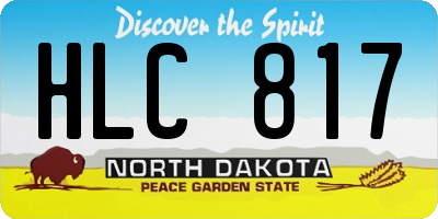 ND license plate HLC817