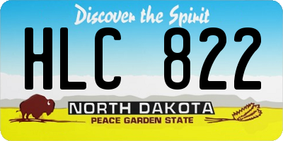 ND license plate HLC822