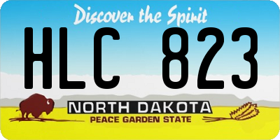 ND license plate HLC823