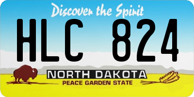 ND license plate HLC824