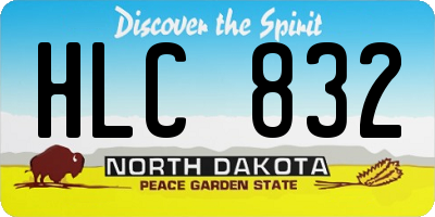 ND license plate HLC832
