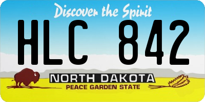 ND license plate HLC842