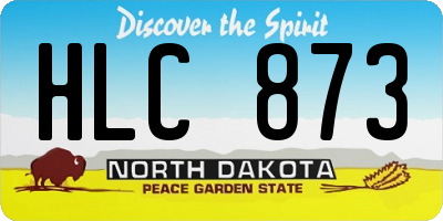 ND license plate HLC873