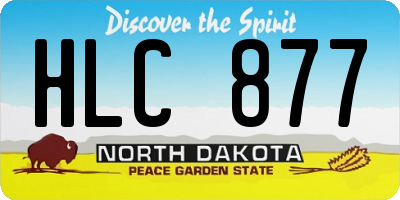 ND license plate HLC877