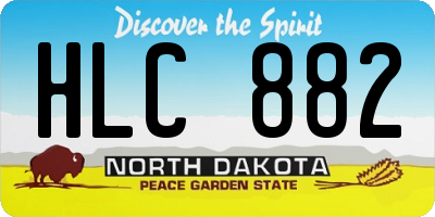 ND license plate HLC882
