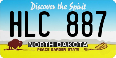 ND license plate HLC887