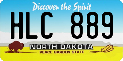 ND license plate HLC889