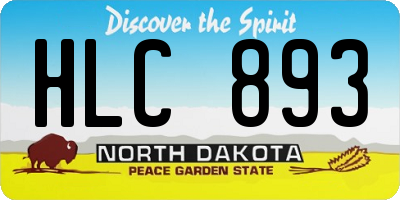 ND license plate HLC893