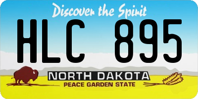 ND license plate HLC895