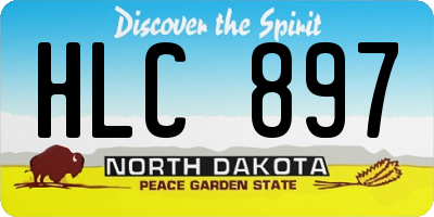 ND license plate HLC897