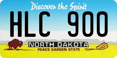 ND license plate HLC900