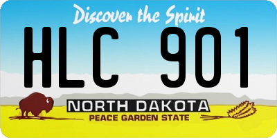 ND license plate HLC901