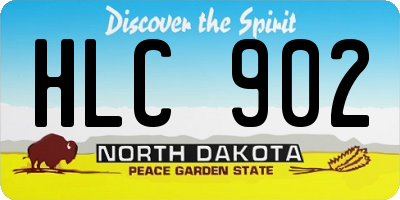 ND license plate HLC902