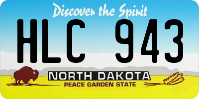 ND license plate HLC943