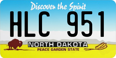 ND license plate HLC951