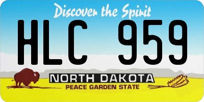 ND license plate HLC959