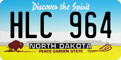 ND license plate HLC964