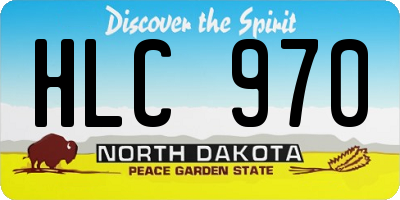 ND license plate HLC970