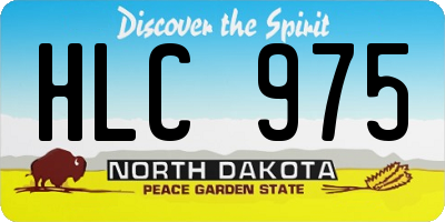 ND license plate HLC975