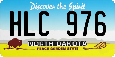 ND license plate HLC976