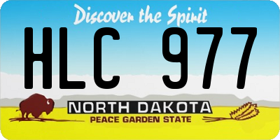 ND license plate HLC977