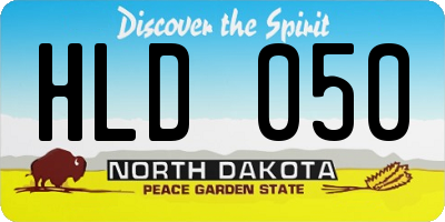 ND license plate HLD050