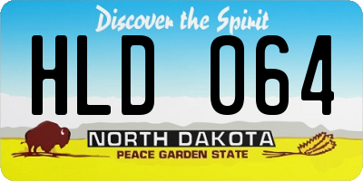 ND license plate HLD064