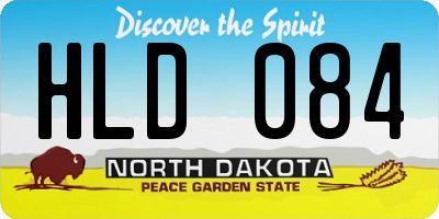 ND license plate HLD084