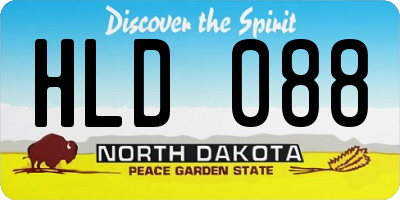 ND license plate HLD088
