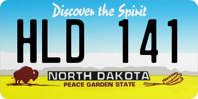 ND license plate HLD141