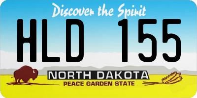 ND license plate HLD155