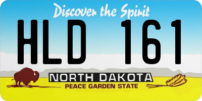 ND license plate HLD161
