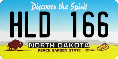 ND license plate HLD166