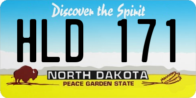 ND license plate HLD171