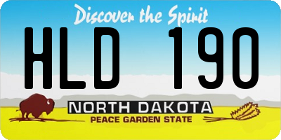 ND license plate HLD190