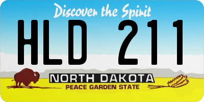 ND license plate HLD211