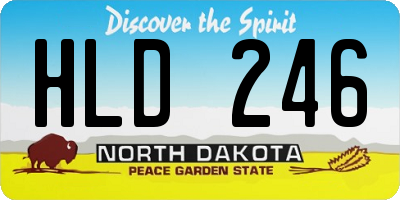 ND license plate HLD246