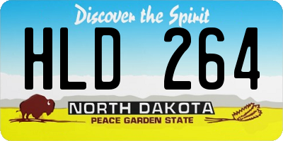 ND license plate HLD264
