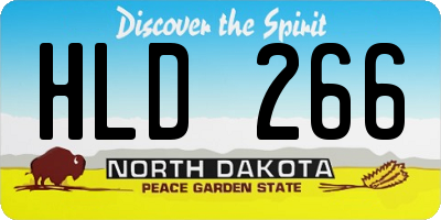 ND license plate HLD266