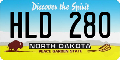 ND license plate HLD280