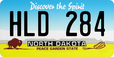 ND license plate HLD284