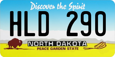 ND license plate HLD290