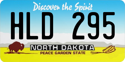 ND license plate HLD295
